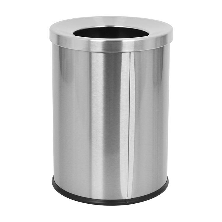 Мусорный бак из нержавеющей стали с открытым верхом, для общественных мест и кухни