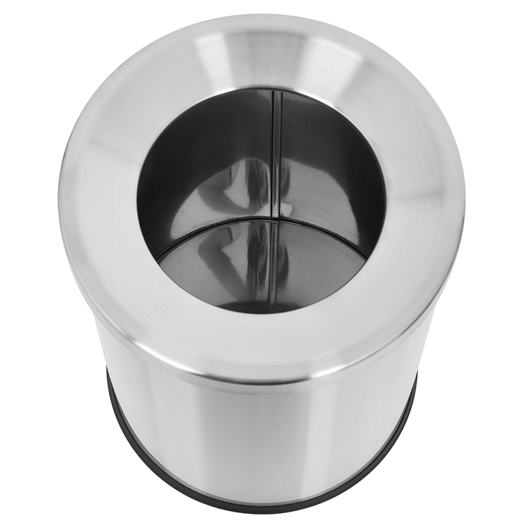 Мусорный бак из нержавеющей стали с открытым верхом, для общественных мест и кухни