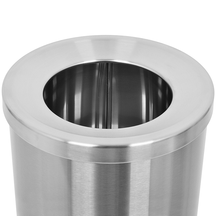 Мусорный бак из нержавеющей стали с открытым верхом, для общественных мест и кухни