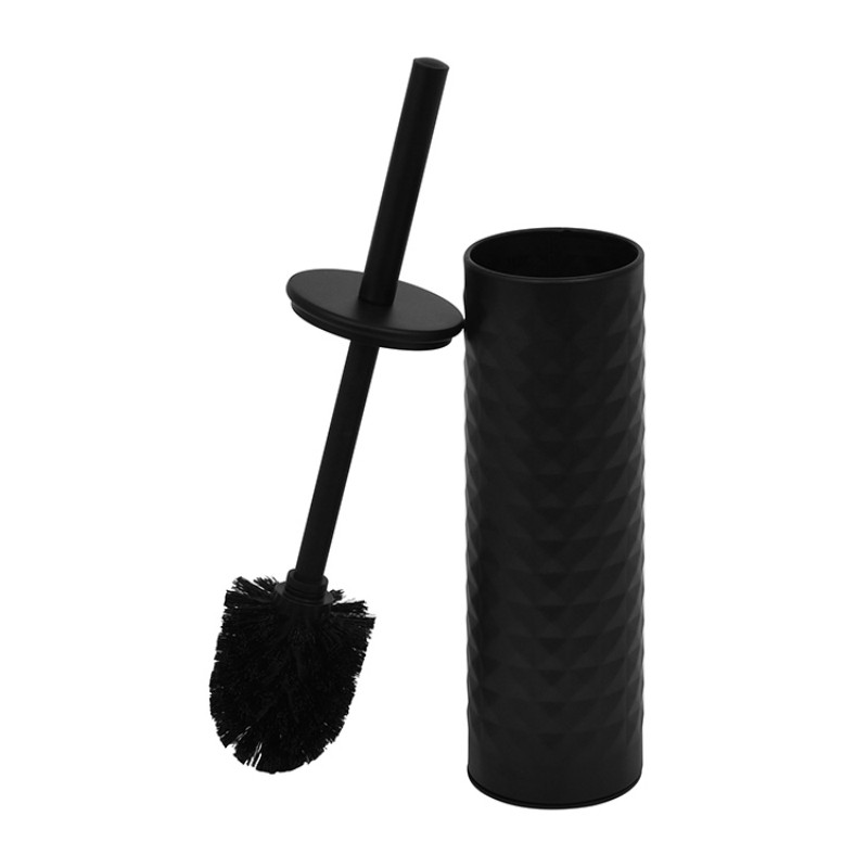 Современная щетка для унитаза с держателем, черный цвет, рельефная текстура, аксессуар для стильной ванной