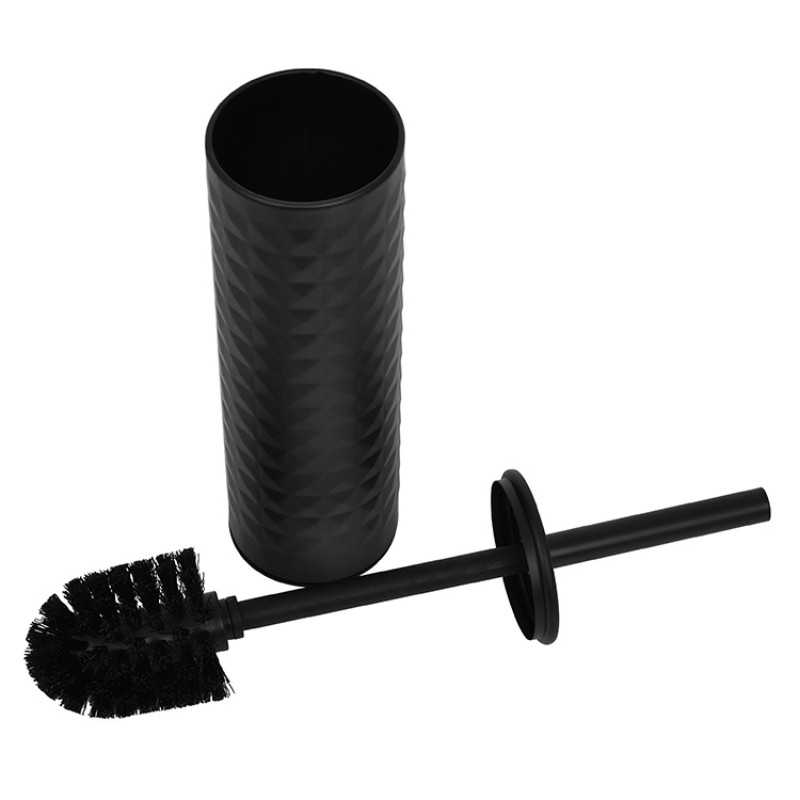 Современная щетка для унитаза с держателем, черный цвет, рельефная текстура, аксессуар для стильной ванной