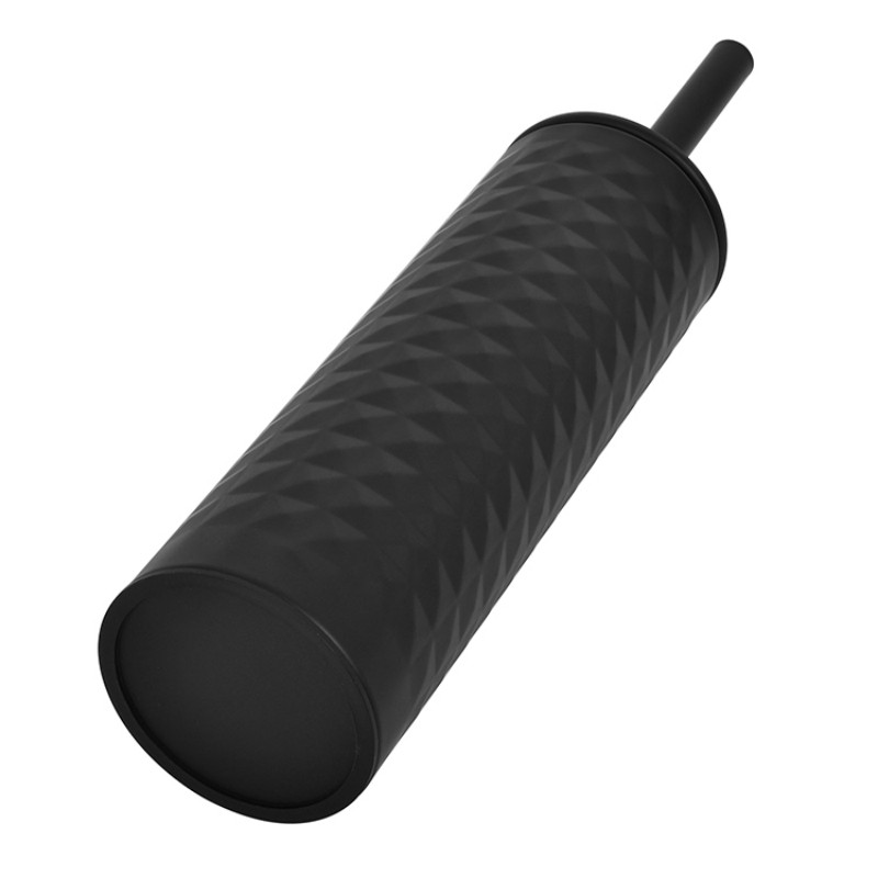 Современная щетка для унитаза с держателем, черный цвет, рельефная текстура, аксессуар для стильной ванной