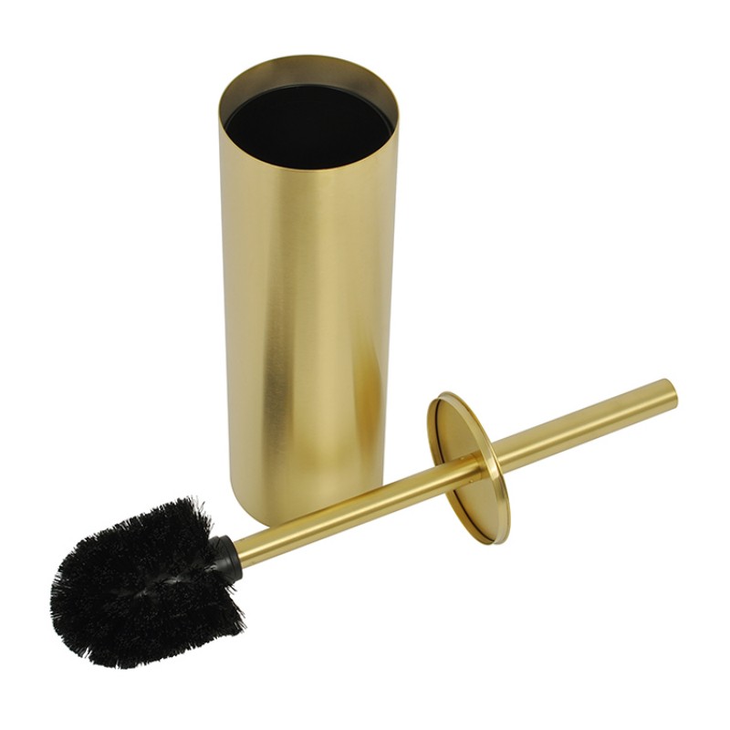 Стильная туалетная щетка с держателем, золотой дизайн, для люксовой ванной комнаты