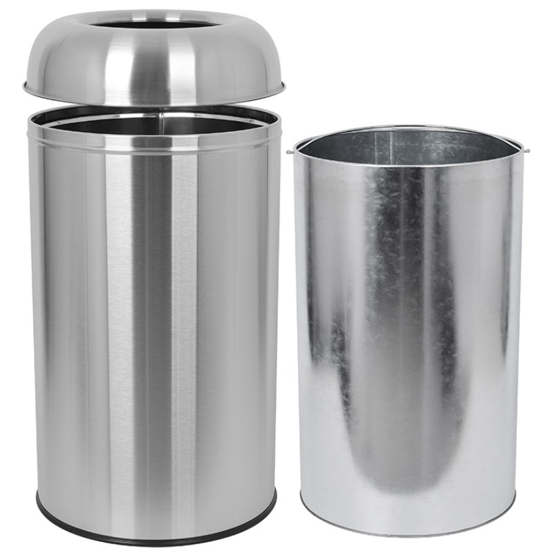 Стильный мусорный бак из нержавеющей стали 50 л с двойной конструкцией