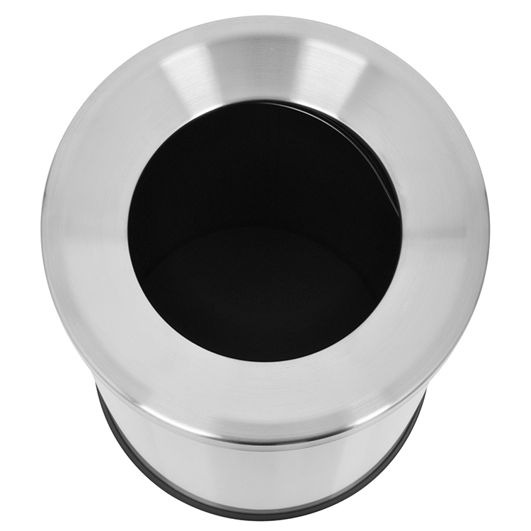 Урна для мусора из нержавеющей стали, круглая, с открытым входом, со съемным внутренним ведром, для офиса, кухни, отеля, общественных мест