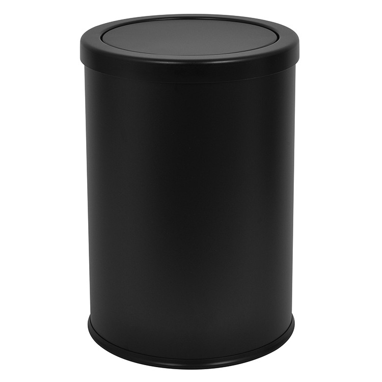 Урна для отходов 10л с двусторонней крышкой-качалкой, железная, порошковая покраска, без внутреннего контейнера, с антискользящим дном, для офиса и общественных мест