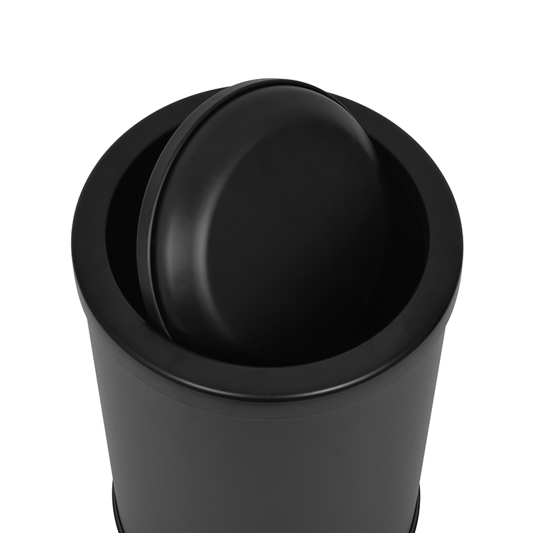 Урна для отходов 10л с двусторонней крышкой-качалкой, железная, порошковая покраска, без внутреннего контейнера, с антискользящим дном, для офиса и общественных мест