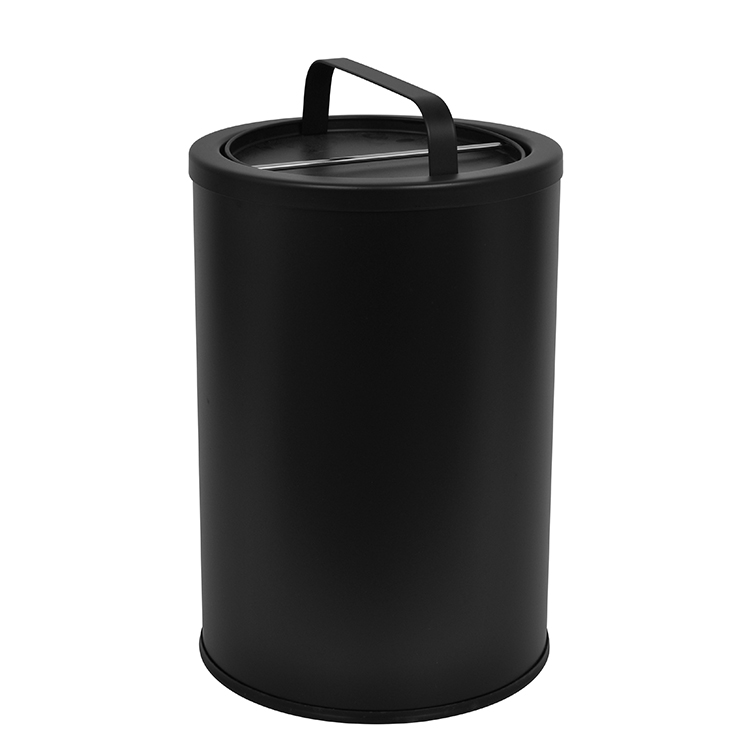Урна для отходов 18л с крышкой-качалкой, железная, порошковая покраска, без внутреннего контейнера, с антискользящим дном, для офиса, кафе, торгового центра