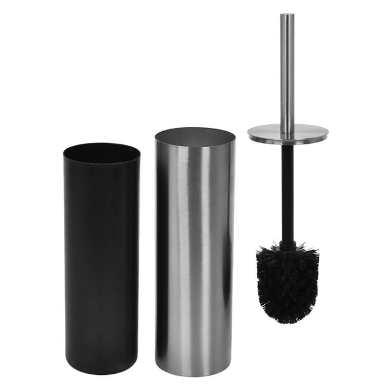 Щетка для унитаза с напольным держателем из нержавеющей стали | Гигиеничный набор для ванной комнаты, прочный и долговечный