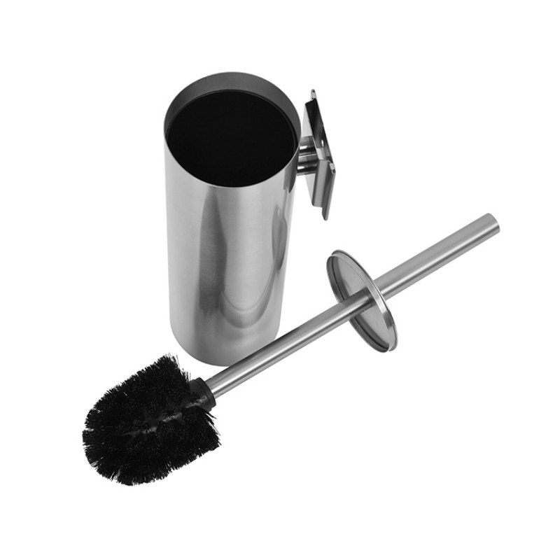 Щетка для унитаза с напольным держателем из нержавеющей стали  Гигиеничный набор для ванной комнаты, прочный и долговечный