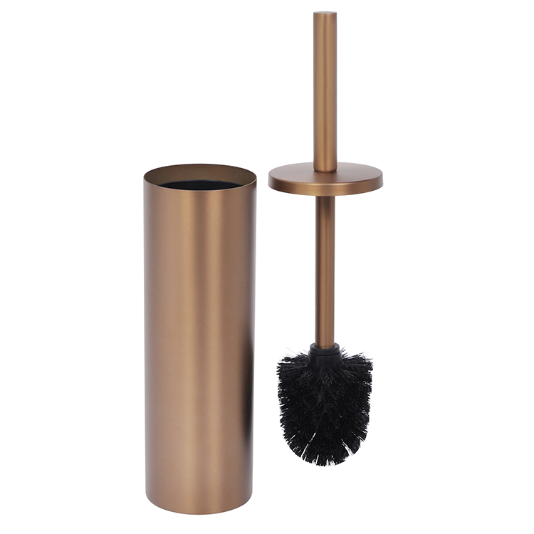 Щётка для унитаза бронзового цвета с подставкой, современная щётка для туалета, стильный дизайн для ванной