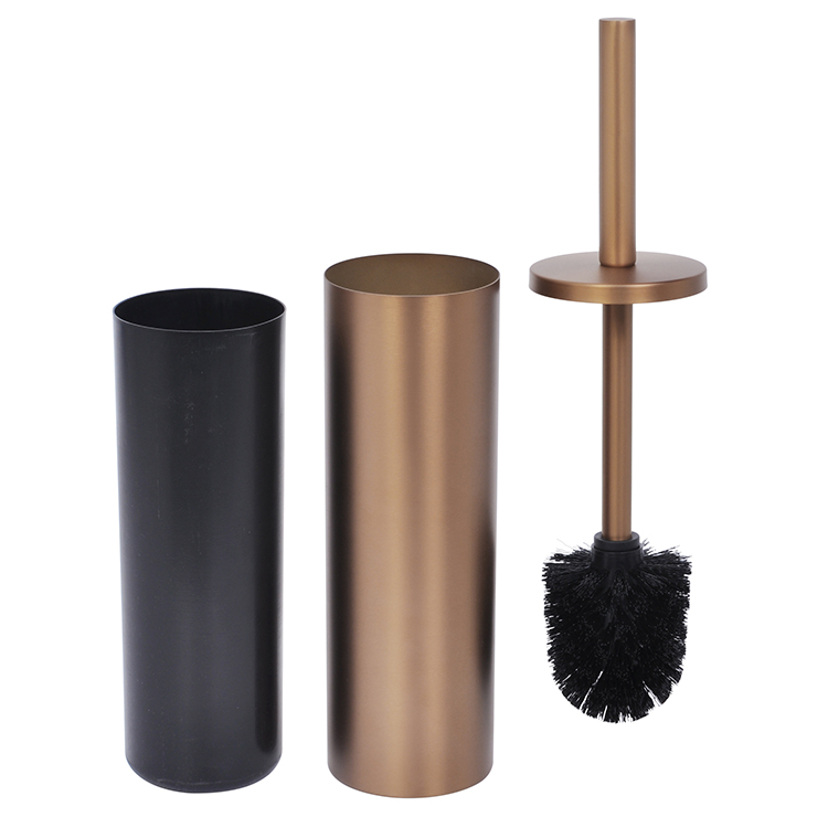 Щётка для унитаза бронзового цвета с подставкой, современная щётка для туалета, стильный дизайн для ванной