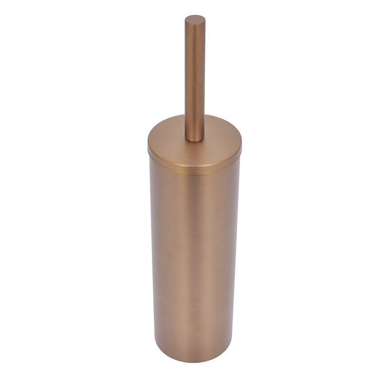 Щётка для унитаза бронзового цвета с подставкой, современная щётка для туалета, стильный дизайн для ванной