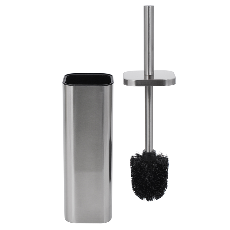 Щётка для унитаза из нержавеющей стали с квадратной подставкой, современная щётка для туалета