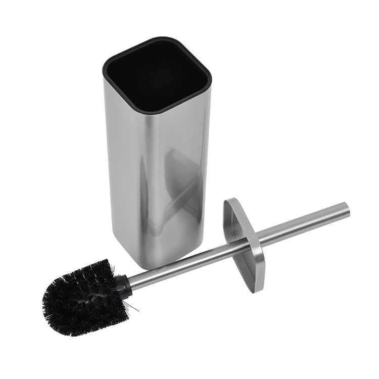 Щётка для унитаза из нержавеющей стали с квадратной подставкой, современная щётка для туалета