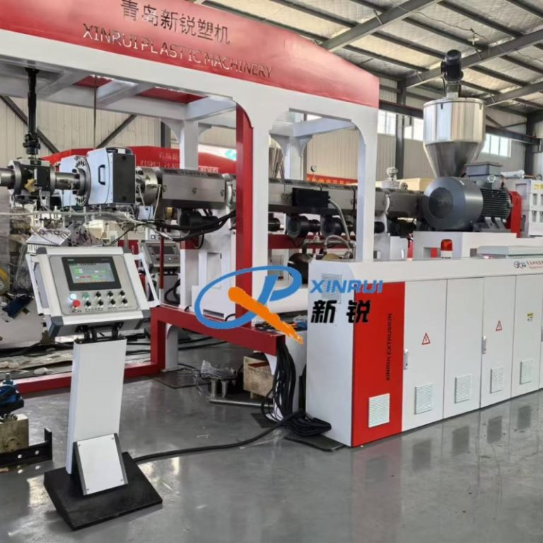 Китай Экструзионная линия производства листа из ПП ПС Производитель - Qingdao Xinrui Plastic Machinery Co.,Ltd. - станки листов из- Линия террасная доска ДПК