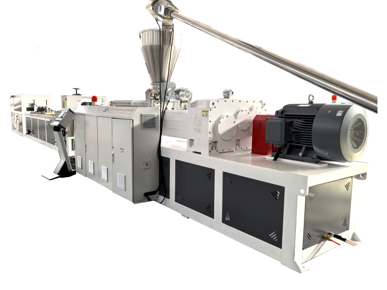 Китай Экструзионная линия и оборудование производства террасной доски ДПК ПП ПЭ ПВХ Производитель - Qingdao Xinrui Plastic Machinery Co.,Ltd. - станки листов из- Линия террасная доска ДПК