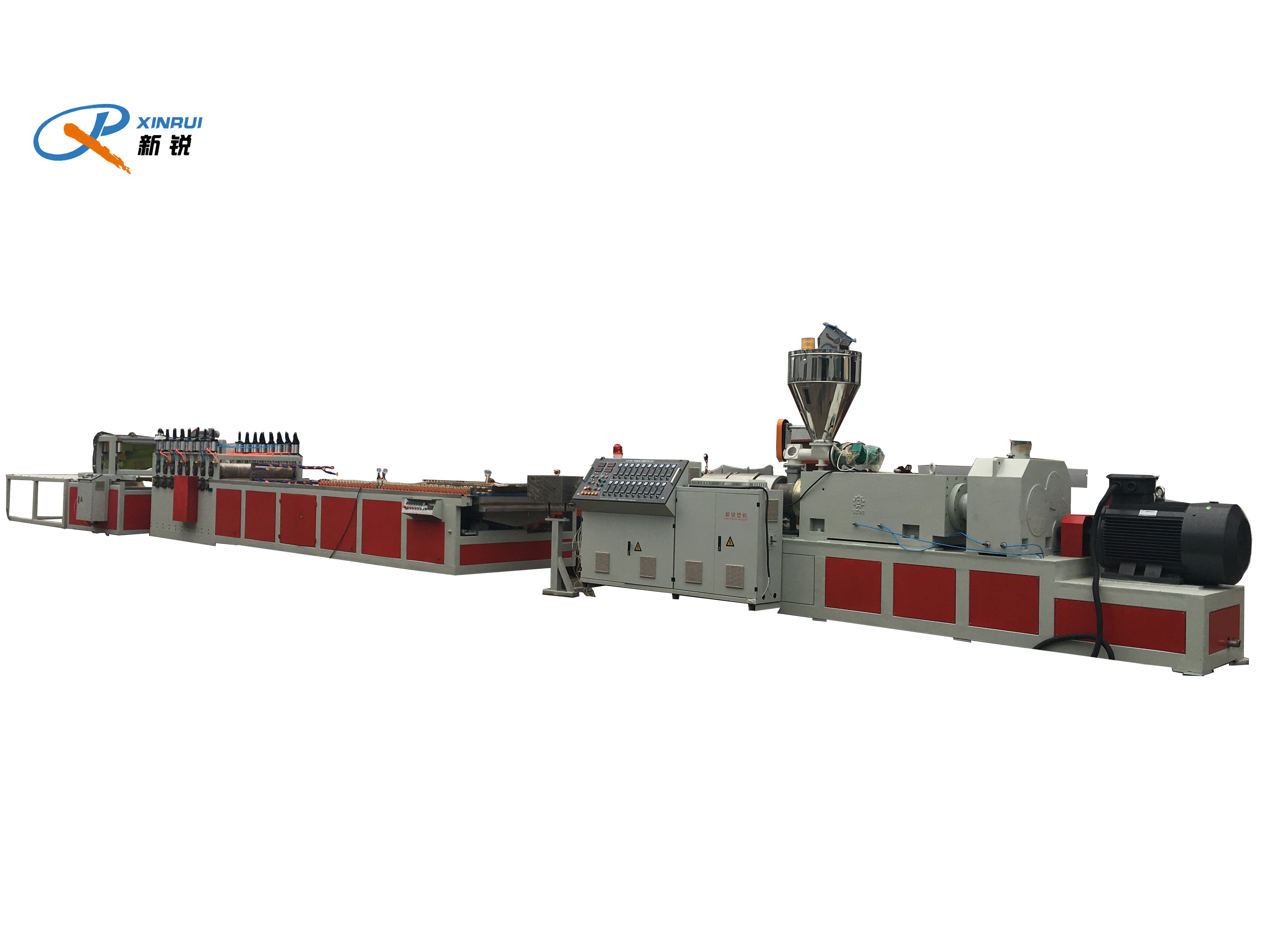 Экструзионная линия по производству профилированного листа из ПВХ.