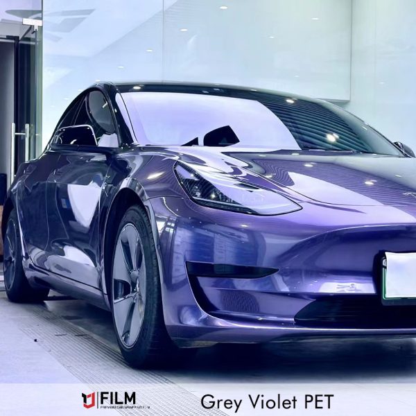 Серо – фиолетовая виниловая низковязкая автомобильная пленка