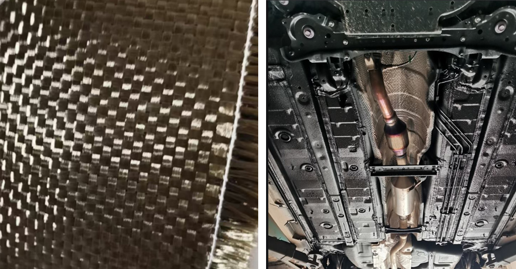 Высокоэффективное базальтовое волокно: ткань простого переплетения толщиной 400 г/см обеспечивает легкие решения для управления температурой в автомобилях и защиты шасси