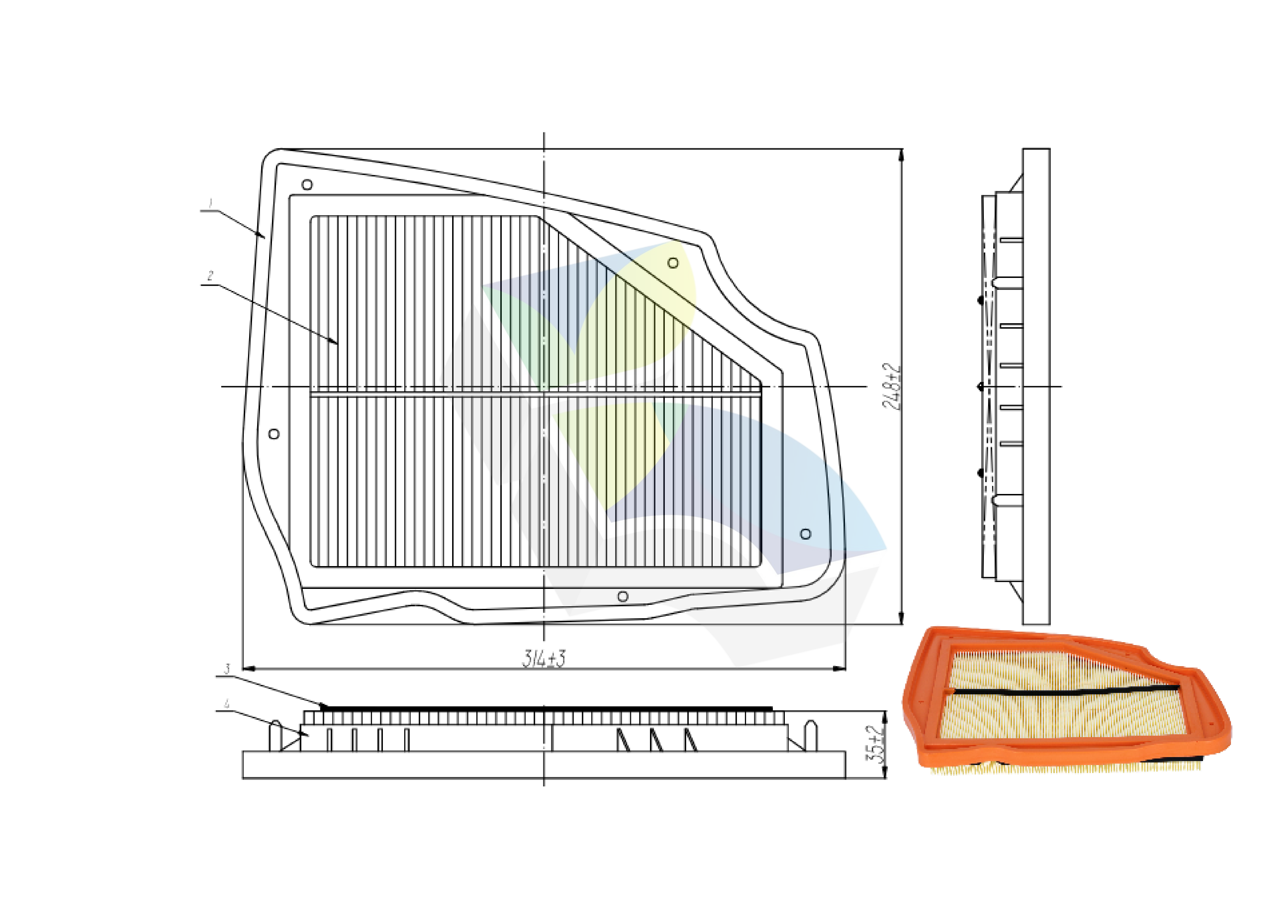 Элементы воздушных фильтров 13837&13837-1&13837-2&13837-3 ДЛЯ BMW
