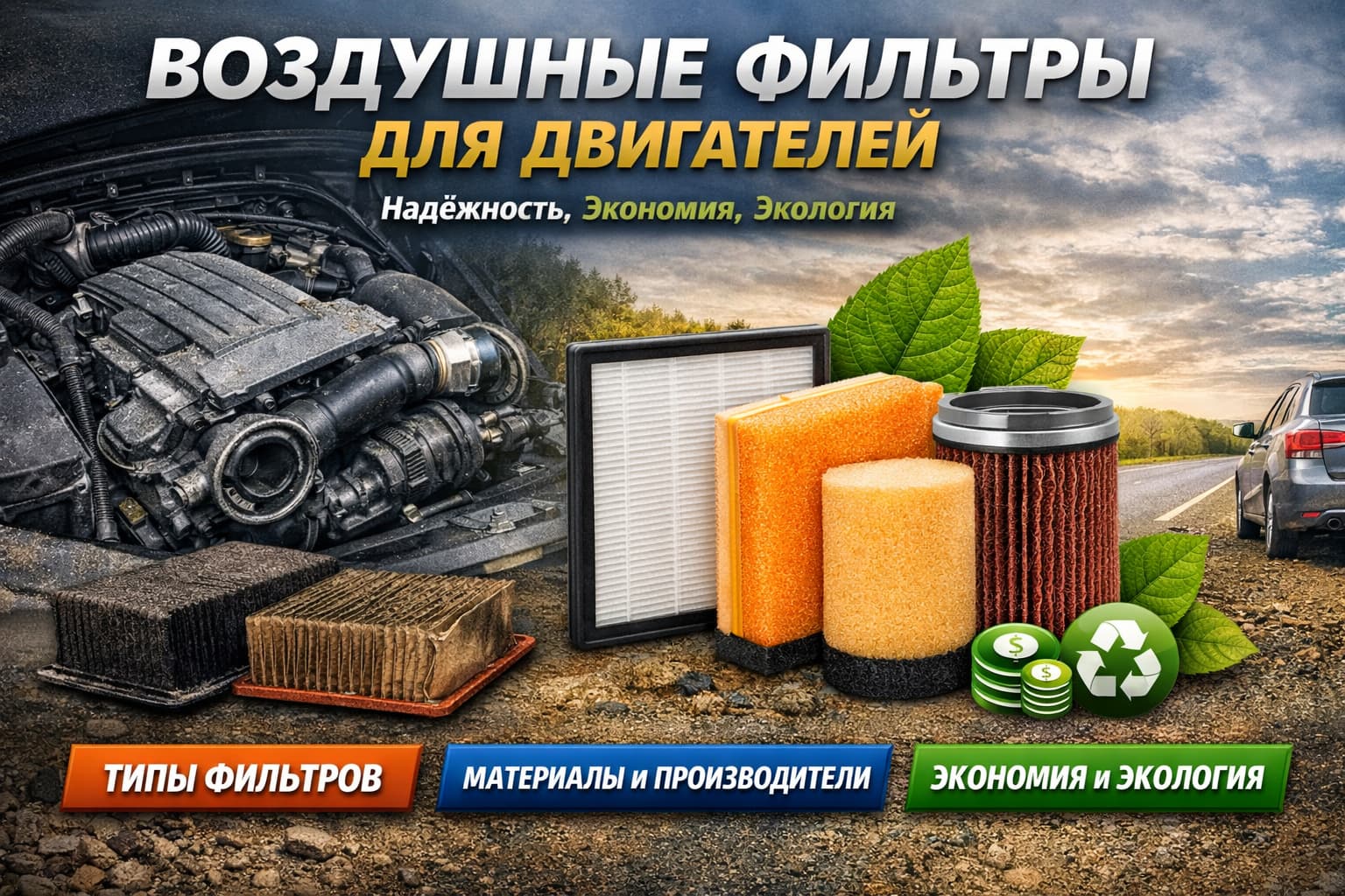 Как выбрать воздушный фильтр для двигателя?