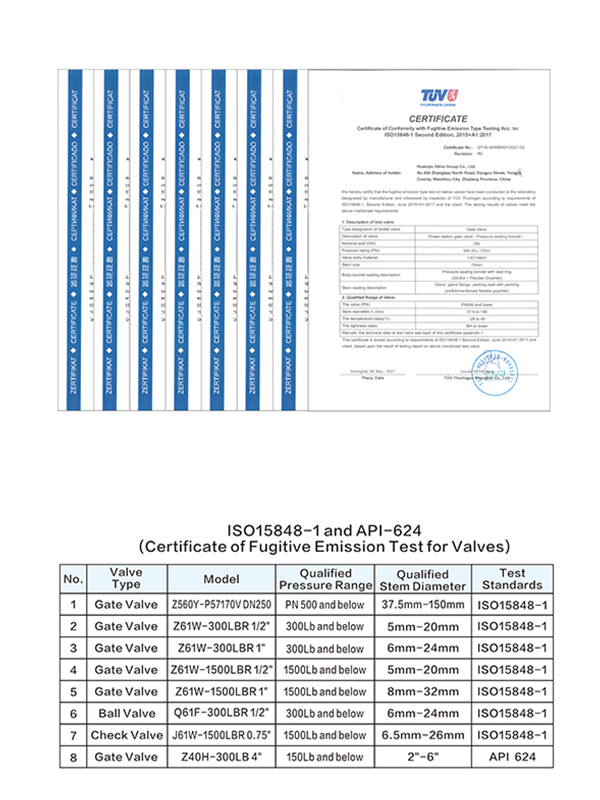 ISO15848-1 & API-624