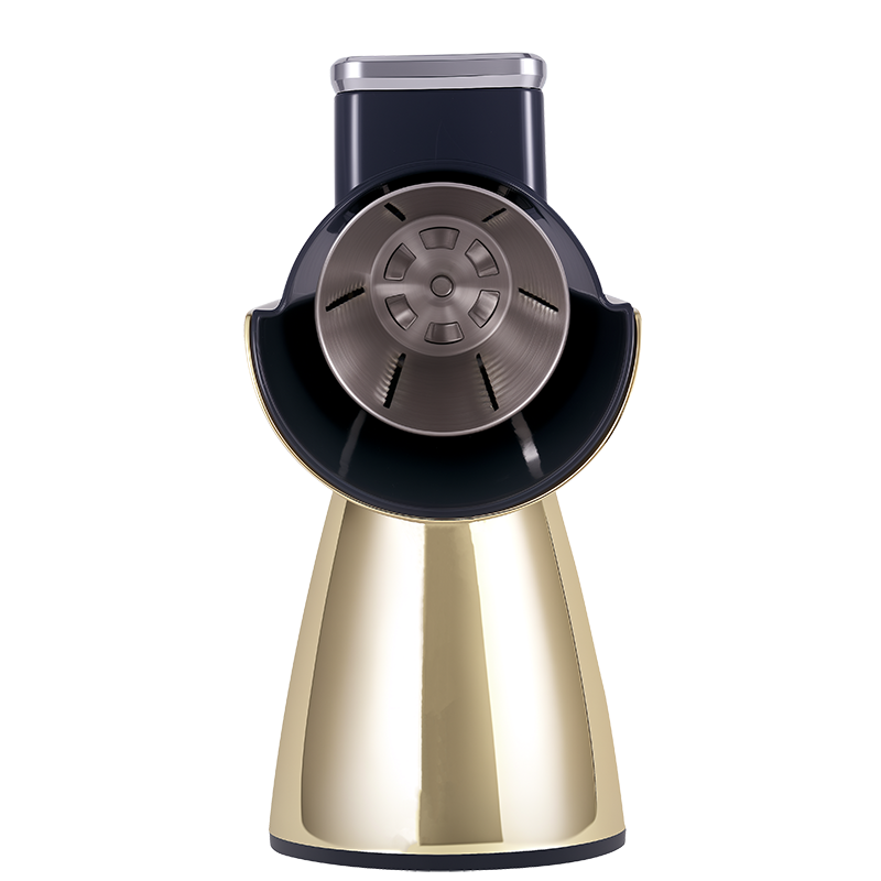 Овощерезка ручная механическая (модель-SL006-золотая ), ручной привод, 5 насадок в комплекте