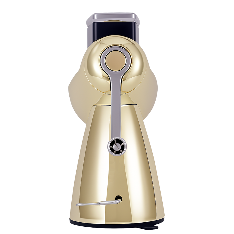 Овощерезка ручная механическая (модель-SL006-золотая ), ручной привод, 5 насадок в комплекте