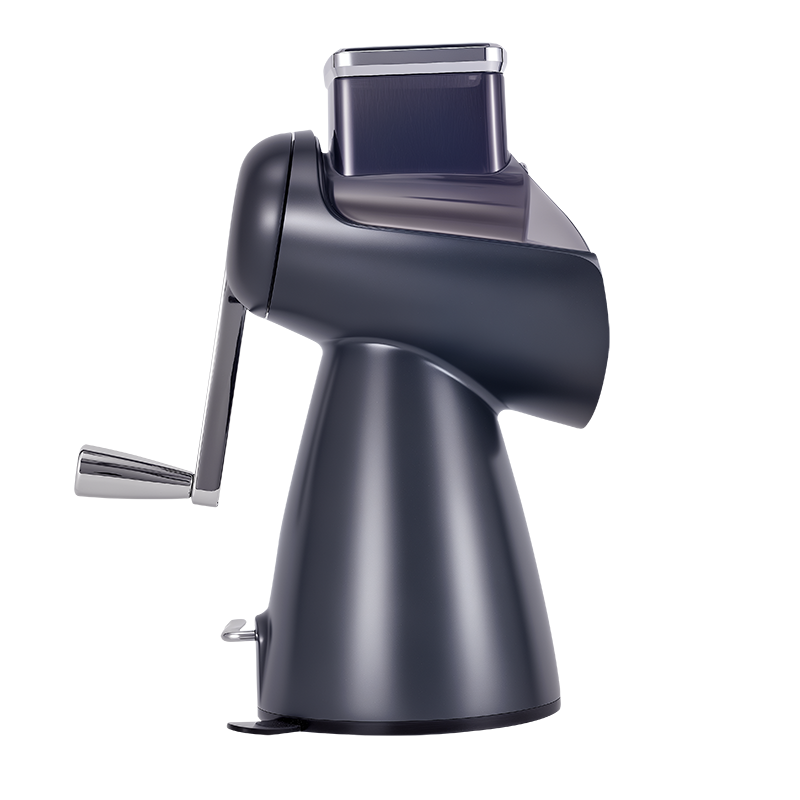 Овощерезка ручная механическая (модель-SL006-чёрная), ручной привод, 5 насадок в комплекте