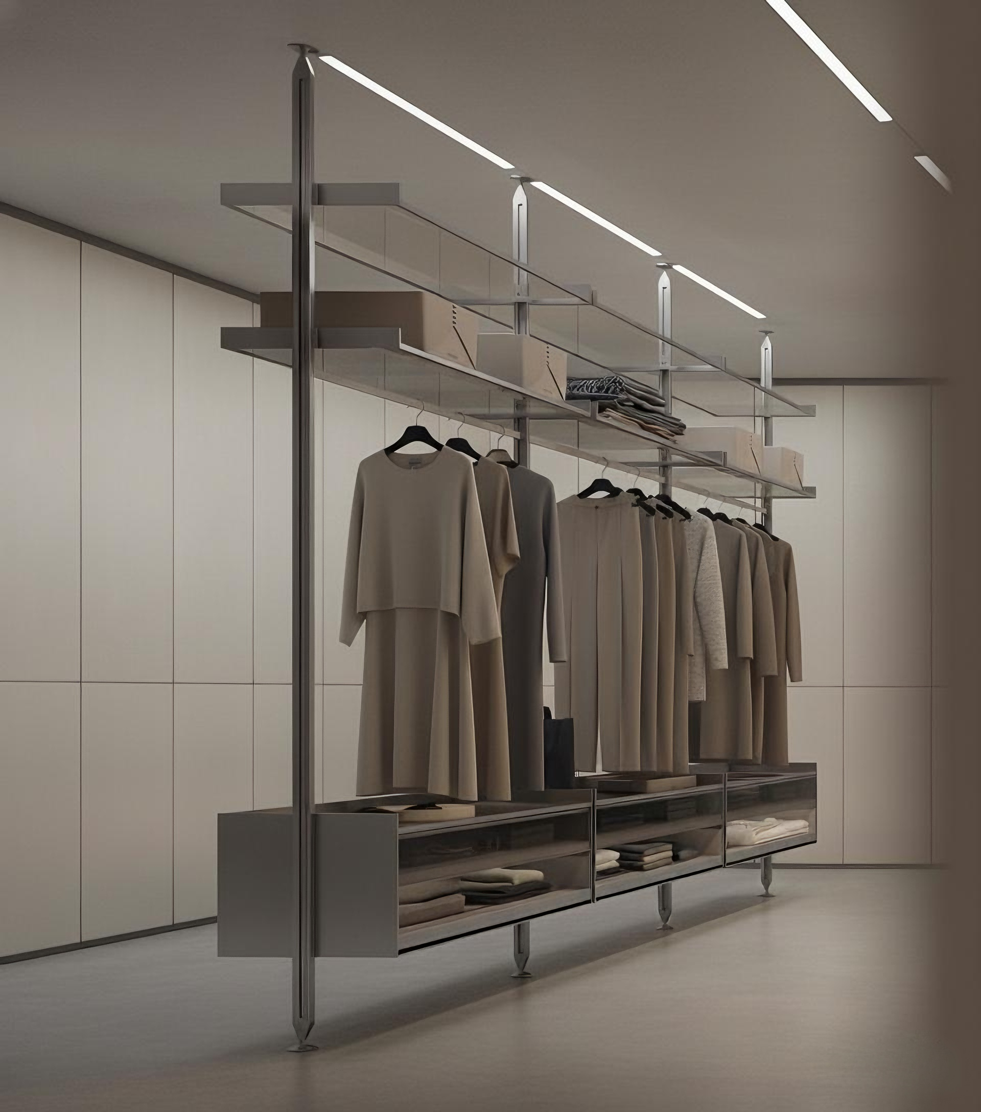 Стоечный шкаф для одежды — R-Q03