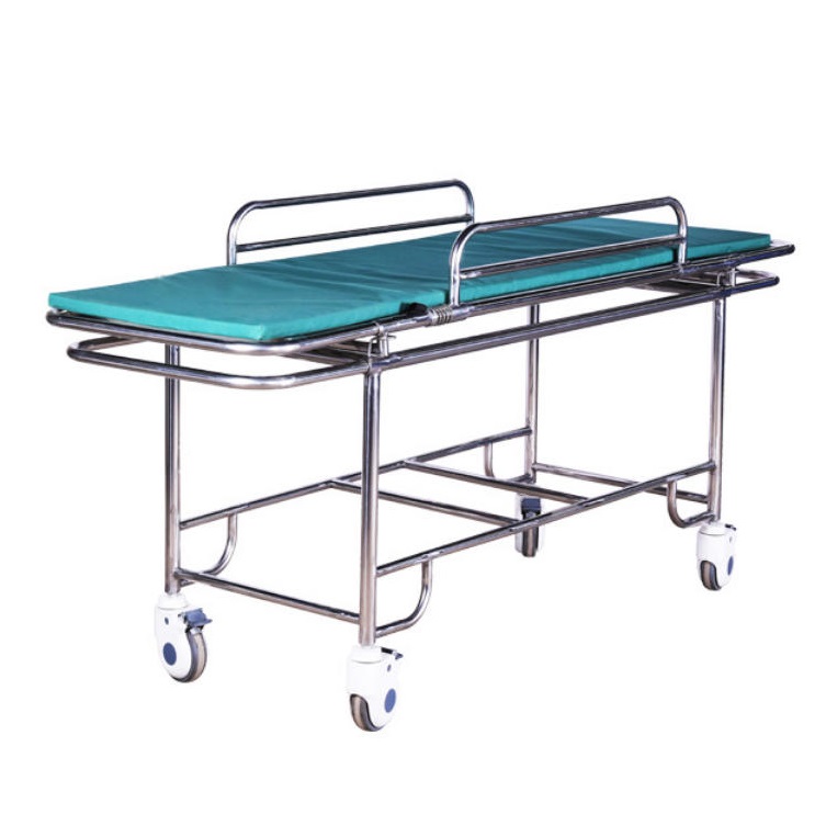 ZY02 Нержавеющая каталка-носилки на 4 колёсах для перевозки пациентов