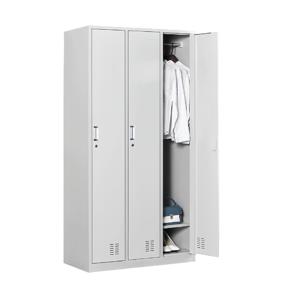 Трехсекционный медицинский шкаф для одежды персонала GZY-Y03