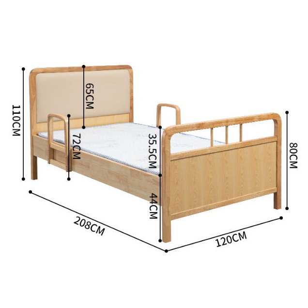 SC102 Деревянная кровать для ухода за пожилыми