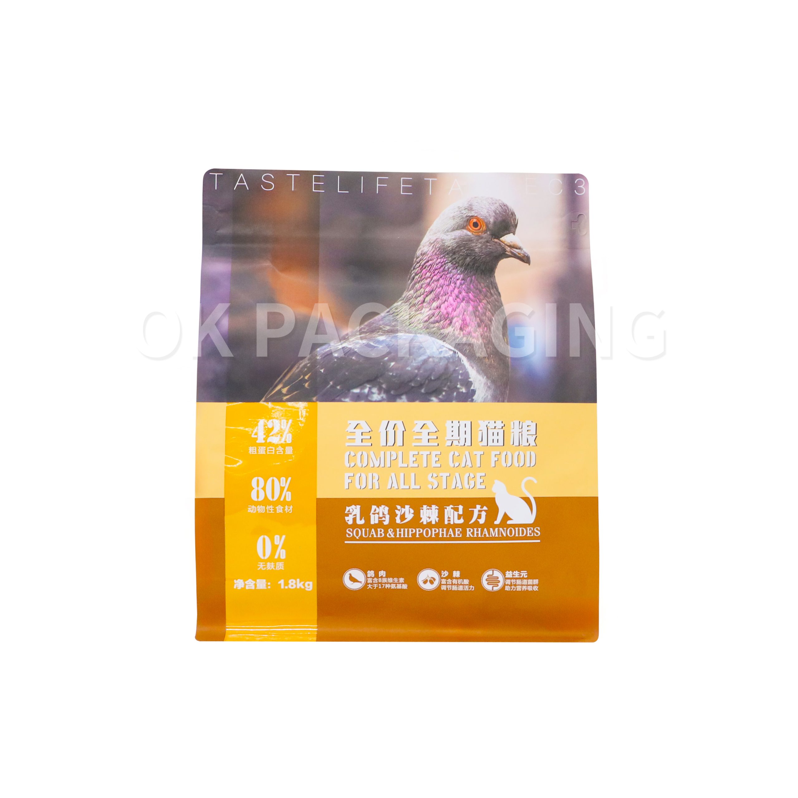 Пакеты для корма для животных, птиц, собак, кошек, рыб, с боковыми вставками, застежкой-молнией сверху, пластиковые пакеты с застежкой для сухого корма для птиц