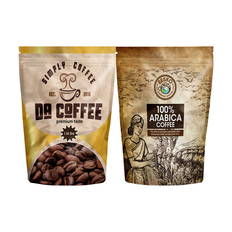 250 г 500 г 1 кг индивидуальные печатные пустые кофейные мешочки с плоским дном пакеты для упаковки кофейных зерен с клапаном