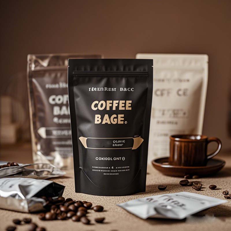 Пакет для упаковки кофейных зерен с индивидуальной печатью 250 г 500 г, устойчивый пакет для кофе с клапаном, многоразовый, с боковой молнией, с плоским дном