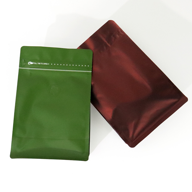 Пакеты для кофейных зерен из алюминиевой фольги с плоским дном, крафт-бумаги, с застежкой-молнией, 50 г, 125 г, 250 г, 500 г, 1 кг, изготовленные на заказ