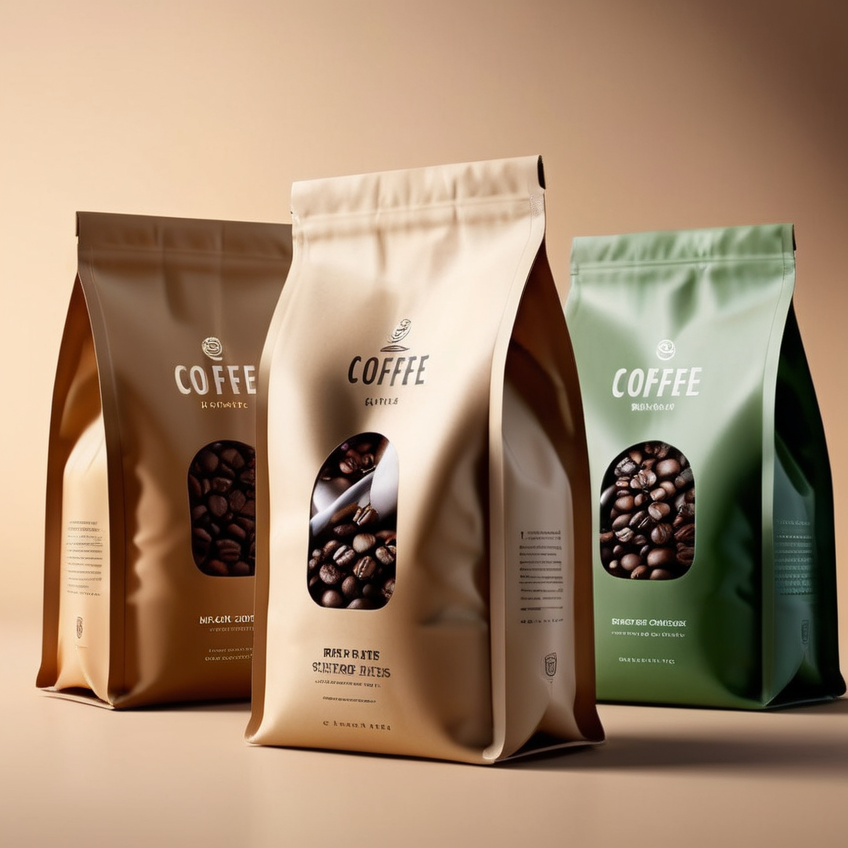 Индивидуальная цифровая печать на квадратном дне для упаковки кофейных зерен, пакеты из алюминиевой фольги с застежкой-молнией