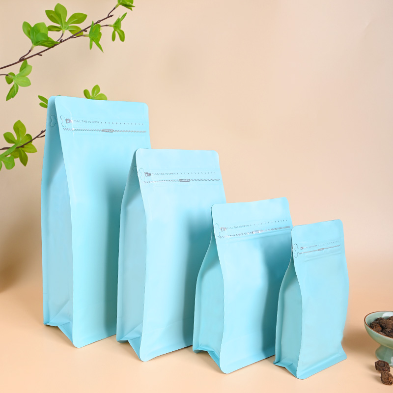 Пакет для упаковки кофейных зерен с клапаном, пакет из алюминиевой фольги для хранения порошков, продуктов питания, орехов, многоразовый пакет на молнии