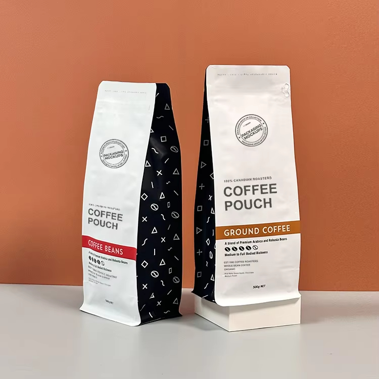 Водонепроницаемый пластиковый пакет с глубокой печатью и застежкой-молнией, для кофе, орехов, закусок, мяса, карамельной крошки, упаковки для пищевых продуктов