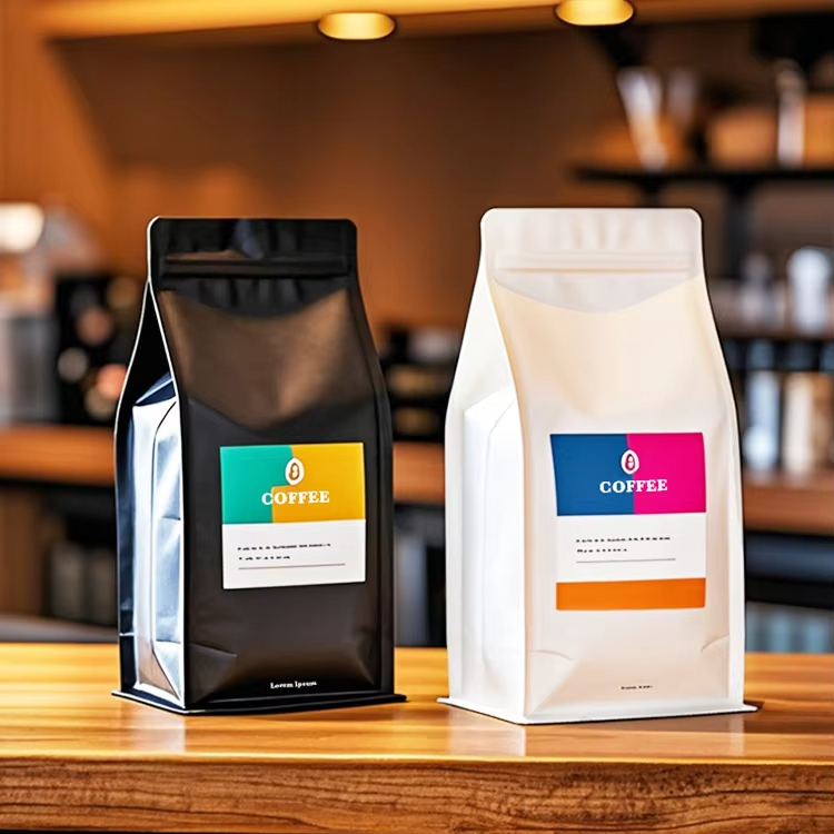 Водонепроницаемый пластиковый пакет с глубокой печатью и застежкой-молнией, для кофе, орехов, закусок, мяса, карамельной крошки, упаковки для пищевых продуктов