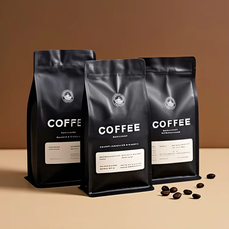 Водонепроницаемый пластиковый пакет с глубокой печатью и застежкой-молнией, для кофе, орехов, закусок, мяса, карамельной крошки, упаковки для пищевых продуктов