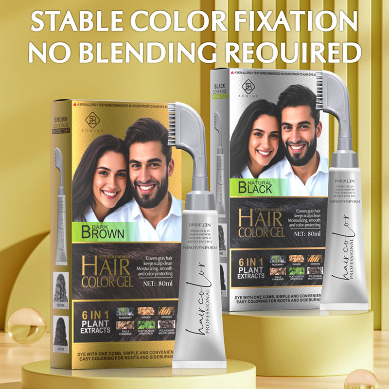 Гель для окрашивания волос с маленькой расческой