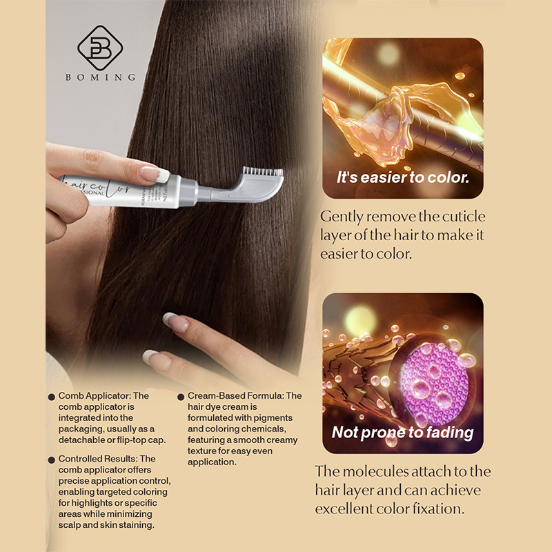 Гель для окрашивания волос с маленькой расческой