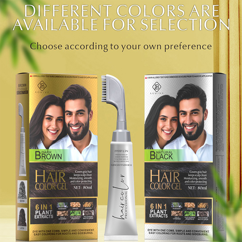 Гель для окрашивания волос с маленькой расческой