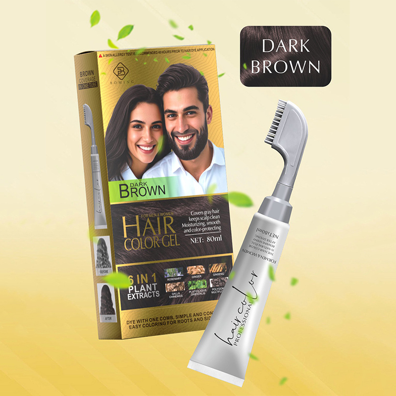 Гель для окрашивания волос с маленькой расческой