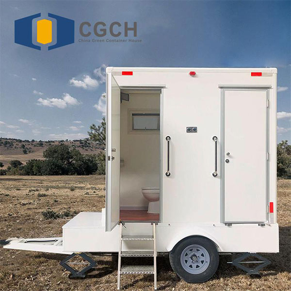 Мобильный туалет CGCH прицепного типа, можно тянуть и ехать, готов к использованию без установки, цельный литой из полиэтилена высокой плотности, подходит для строительных площадок/живописных мест/мероприятий
