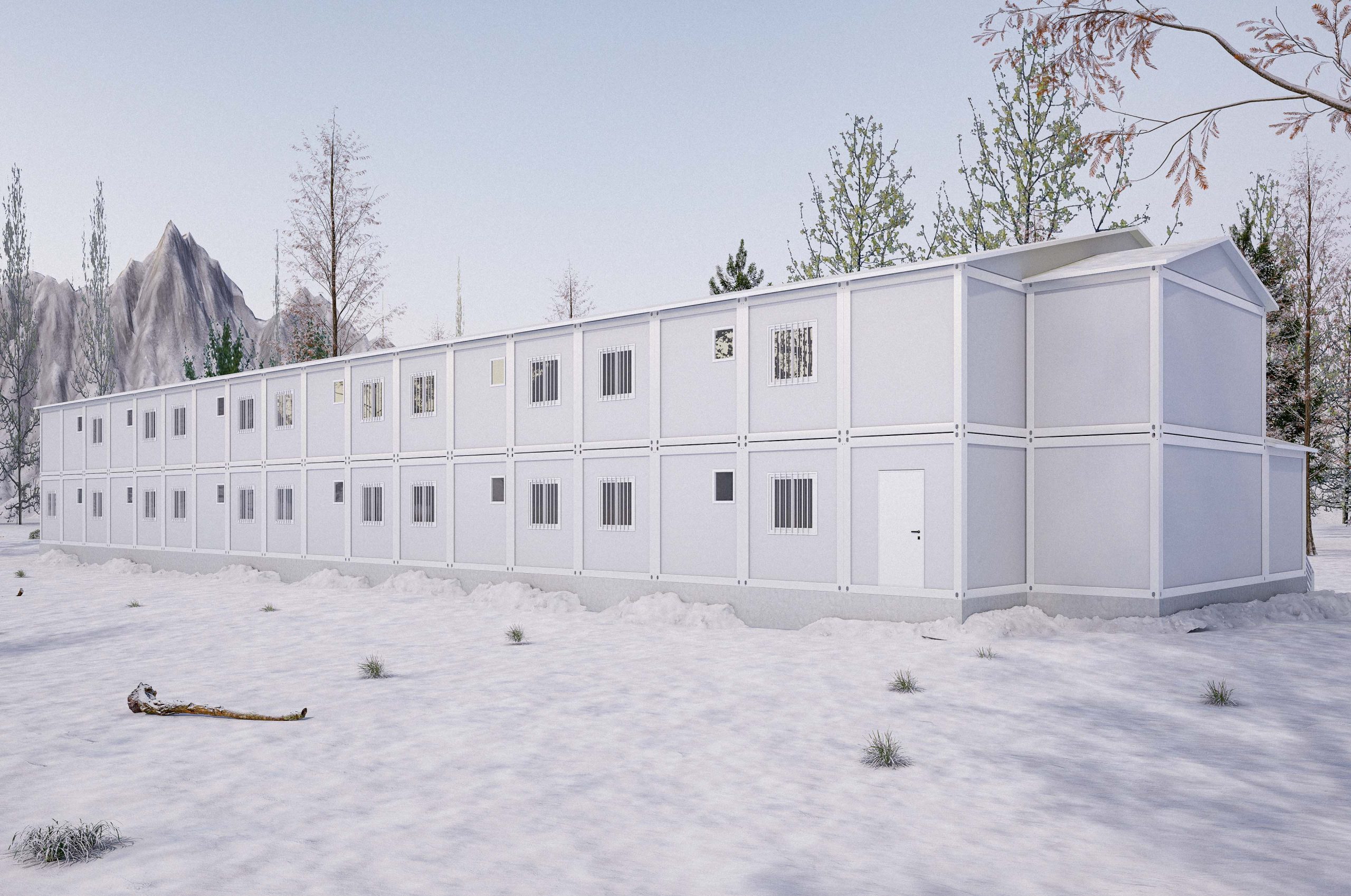 «Контейнерные дома в разобранном виде» от CGCH: Прошли две зимы с температурами ниже -50°C, все модули остались прочными как скала, теплоизоляционные свойства не ухудшились, внутри было сухо и комфортно. 