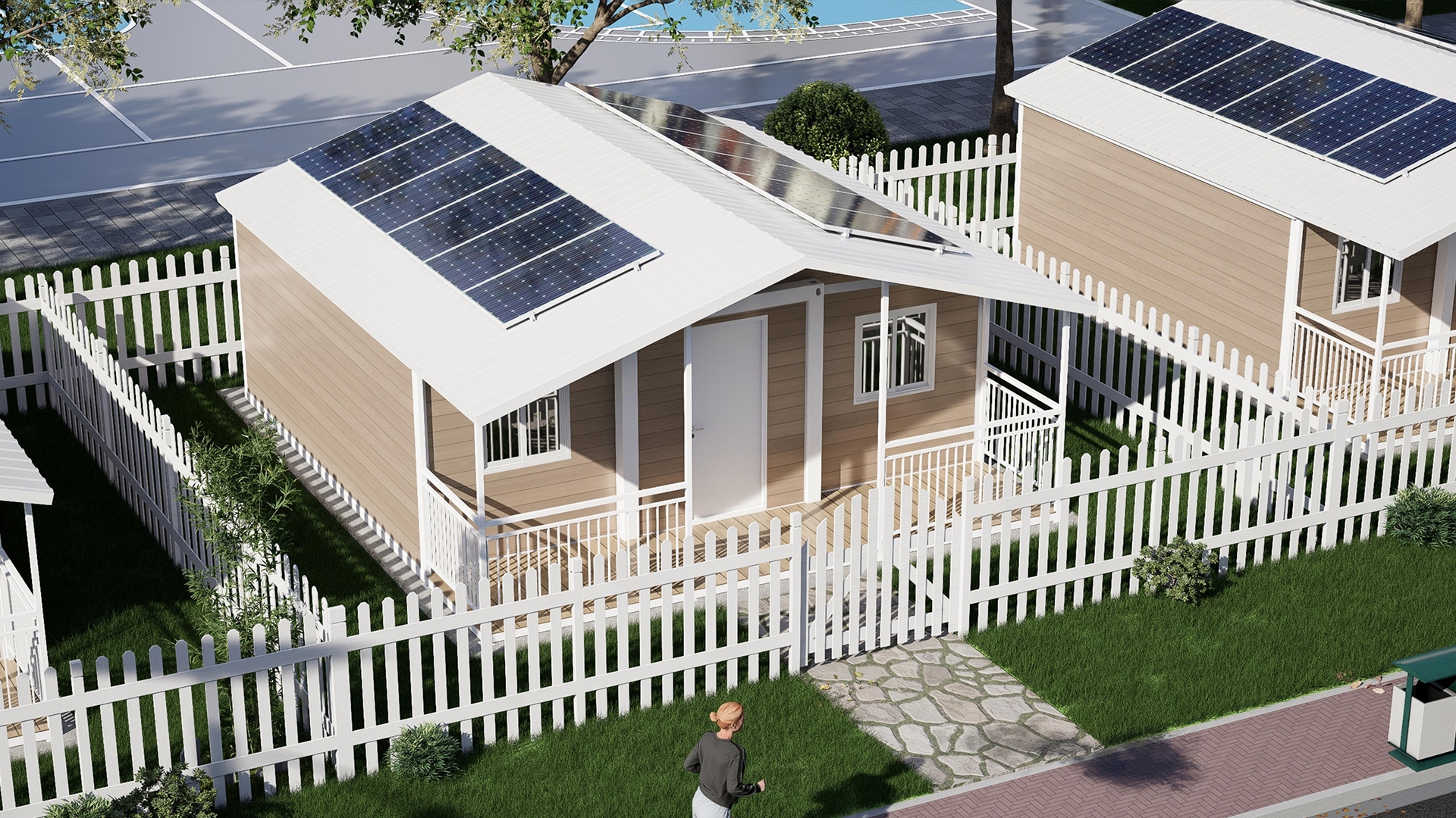 разборный контейнерный дом-Солнечная панель